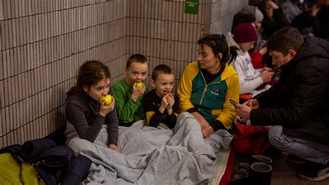 ukraine bomb shelter images